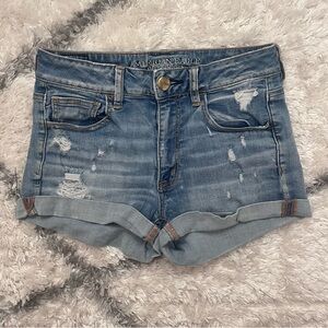 SOLD ✖️ American Eagle Outfitters Blue Distressed Jean Shorts